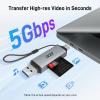 acer SD Card Reader USB C Dual Slots Bunlbe with Acer Dual Monitor Arm for 17-32" Screens view 3