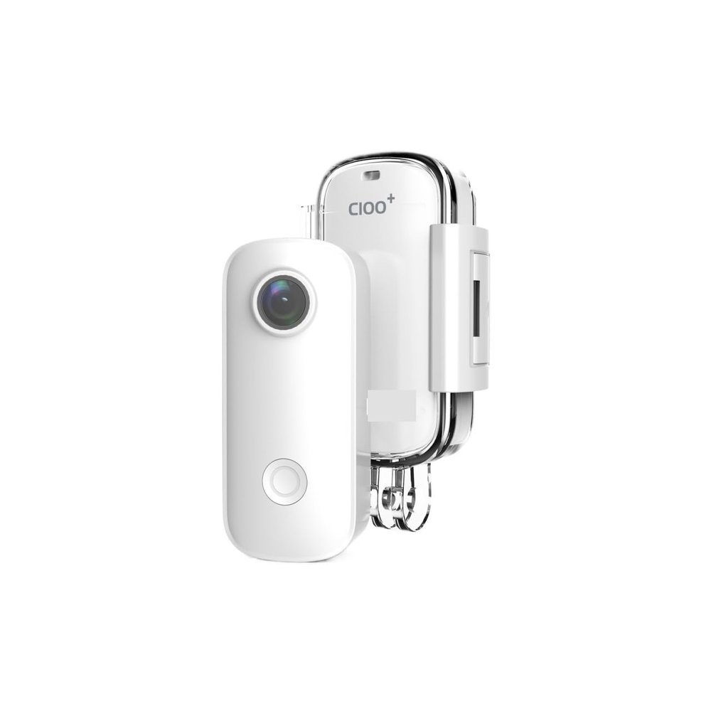 Action Camera, C100 Action Camera 4K 30M Waterproof Action Sport Action Cam Bicycle Helmet Motorcycles, HD Camera(White)