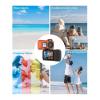 Action Camera, Waterproof Camera 4K Underwater Camera with 64G Card, for Snorkeling Autofocus Selfie Dual-Screen, HD Camera(Orange) view 3
