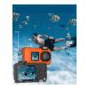 Action Camera, Waterproof Camera 4K Underwater Camera with 64G Card, for Snorkeling Autofocus Selfie Dual-Screen, HD Camera(Orange) view 4