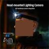 Action Camera, HD 1080P Outdoor Sport Camera Camcorder Head-Mounted Action Induction Light Powerful Helmet Video Recording Cam Camping, HD Camera view 3
