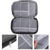 BESPORTBLE Travel Organizer Bag for Electronics Gray Double-layer Cable Case with Large Capacity Wear-resistant Protective Pouch for Power Bank Data Cables Earphones Hard Drive Storage view 4