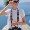 OSALADI Adjustable Double-layer Leather Ends Camera Strap for DSLR with Comfortable Neck Support Shoulder Strap Reducing Neck Tension Easy Installation for Photographers and Film Cameras view 3