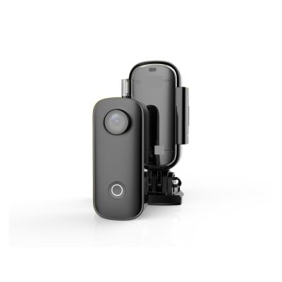 Action Camera, C100 Action Camera 4K Waterproof Action Sport Action Cam Bicycle Helmet Motorcycles, HD Camera(Black+128g)