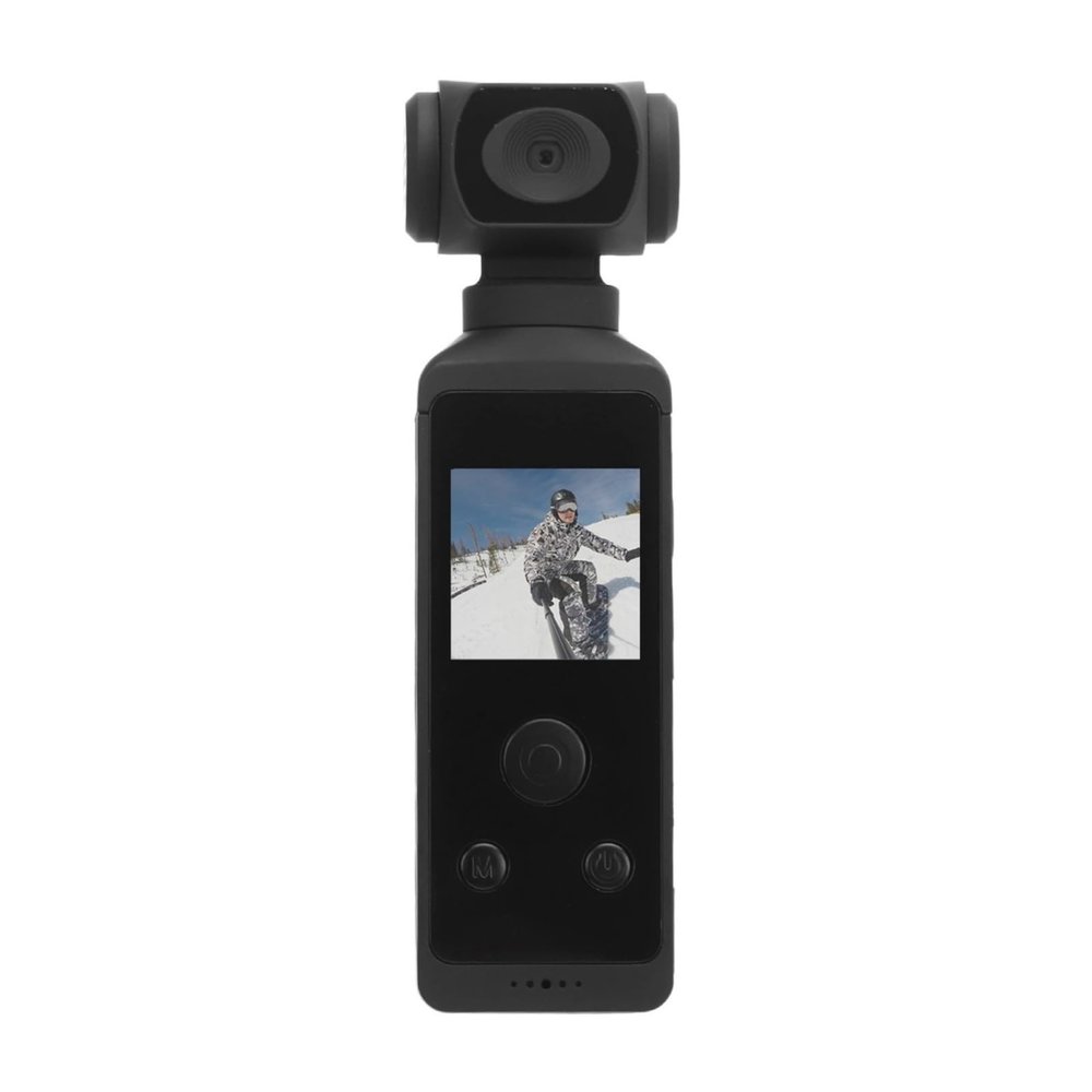 Action Camera, Pocket Camera 4K HD 270 Rotatable Anti Shaking WiFi with Mic Clip for Outdoor Riding Diving Shooting, HD Camera
