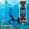 Action Camera, Pocket Camera 4K HD 270 Rotatable Anti Shaking WiFi with Mic Clip for Outdoor Riding Diving Shooting, HD Camera view 4