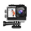 Action Camera, 4K Action Camera Screen Bicycle Video Recording Camera Anti-Shake Video Camera Dual Screen Display, HD Camera view 3