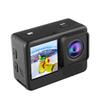 Action Camera, 4K Action Camera Screen Bicycle Video Recording Camera Anti-Shake Video Camera Dual Screen Display, HD Camera view 4