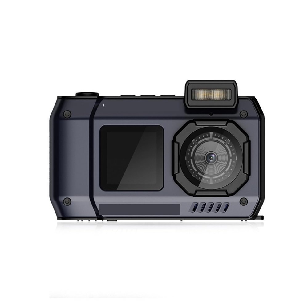 Action Camera, Waterproof Camera 4K Underwater Camera with 64G Card, for Snorkeling Autofocus Selfie Dual-Screen, HD Camera(Black)