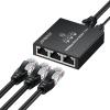 AUTOUTLET Ethernet Splitter 1 to 3, 1000Mbps RJ45 Gigabit Internet Splitter, Plug and Play, 1M USB Cable Powered Ethernet Switch 3 Port for Cat5/5e/6/7/8 Cable view 1