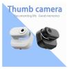 Action Camera, Mini Thumb Action Camera HD Magnetic Wearable Sport Cam Portable Outdoor Riding Pet Camera USB Charging Bodycam, HD Camera(White) view 2