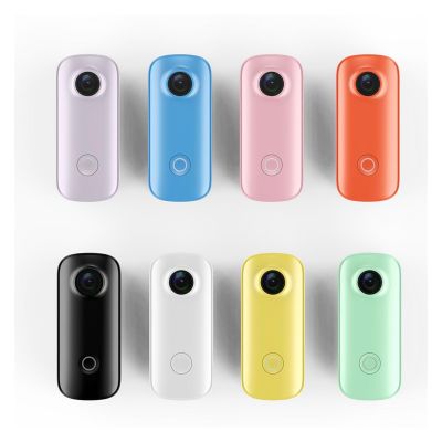 Action Camera, C100 Mini Magnetic Action Camera Portable Thumb Cam Wearable Pendant Body Camera for Travel Vlog Interview Recording, HD Camera(Yellow)
