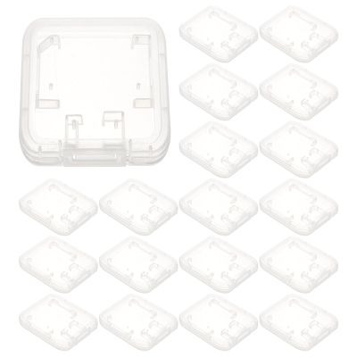 BESPORTBLE 24pcs 24pcs Transparent Memory Card Storage Case with Cover Compatible Card Organizer Box Lightweight Portable Holder for Secure Storage and Protection