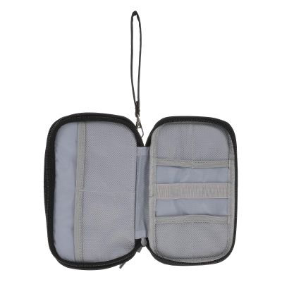 COOLHIYA Electronics Accessory Organizer Case Large Capacity Travel Tech Storage Bag with Multiple and Straps for Power Bank Phone Data Cables USB Drives and Portable Hard Drive Black