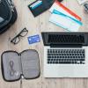 COOLHIYA Electronics Accessory Organizer Case Large Capacity Travel Tech Storage Bag with Multiple and Straps for Power Bank Phone Data Cables USB Drives and Portable Hard Drive Black view 2