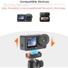 21.4" Osmo Action Dual-Direction Selfie Stick Tripod for DJI Action 6/Osmo Nano, 2-in-1 Extendable Hand Grip w Mini Extension Rod & 360 Ball Head, Travel Vlogging Stand/Accessory for Video Recording view 2