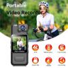 Action Camera, WiFi Mini Camera 4K HD Digital Video Recorder 180 Rotatable Lens Portable Action Camera Recorder 64G, HD Camera view 3