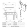 LIUZQWAED Universal TV Mount-Height Adjustable Floor Stand, for 60-100'' Flat Screens/Curved LED TVs, Supports Up to 60KG view 2