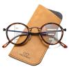 JOLLYNOVA HD7 Progressive Multifocal Reading Glasses RT543, No-Line Readers, Blue Light Blocking, Near to Far Vision (Tortoiseshell & Progressive, 1, x) view 1