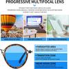 JOLLYNOVA HD7 Progressive Multifocal Reading Glasses RT543, No-Line Readers, Blue Light Blocking, Near to Far Vision (Tortoiseshell & Progressive, 1, x) view 2