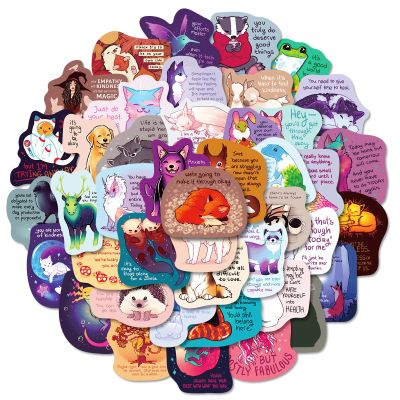 100 Pcs Motivational Stickers for Scrapbooking,Cute Animal Stickers,Positive Affirmation Sticker Pack