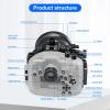 YaelHelens Professional Waterproof Camera Housing Case Compatible with Sony A7iii A7riii, 40M/130FT Depth Underwater Protection (Black, Standard Port) view 3