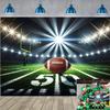 Football Stadium Night Backdrop Bowl Night Spotlight Football Field Photography Background Adults Kids Baby Shower Sport Birthday Party Decorations Banner Photo Props (7x5FT) view 1
