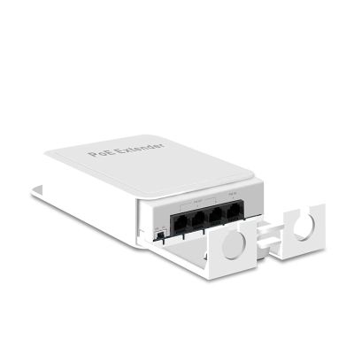 Waterproof POE Extender Repeater 4 Ports 100/1000Mbps Outdoor Network IP55(100M)