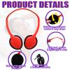 Yunsailing 10 Pack Over Ear Wired Headphones Bulk for School Classroom Student, Adjustable Headband with 3.5mm Jack, Lightweight Design Earphones for Classroom Learning and Testing (Multicolor) view 3