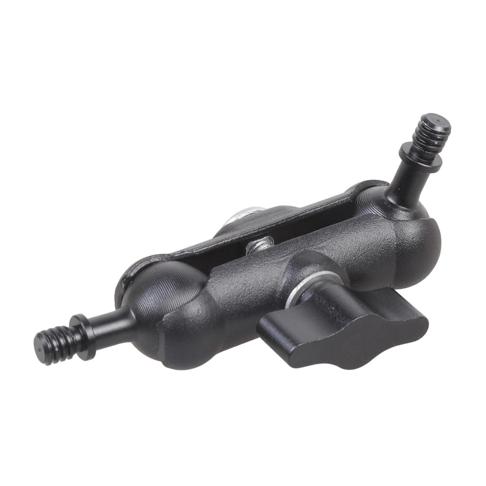 17mm Ballhead 1/4 20 Male Screw Adapter Adjustable Mounting Clamp for DSLR Cameras Aluminum Alloy High Stability Metal Camera Mount Adapter