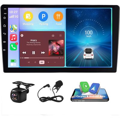10.1" Touchscreen Android 13 Car Stereo for Toyota Scion TC 2005-2010 w/Carplay & Android Auto 4G+64G Car Radio GPS Navigation Head Unit Support Bluetooth WiFi FM/RDS Backup Camera Mirror Link SWC
