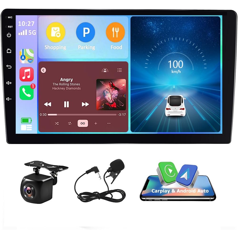 10.1" Touchscreen Android 13 Car Stereo for Toyota Scion TC 2005-2010 w/Carplay & Android Auto 4G+64G Car Radio GPS Navigation Head Unit Support Bluetooth WiFi FM/RDS Backup Camera Mirror Link SWC