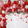 White Brick Wall Flowers Backdrop 8x6FT Spring Garden Glitter Floral Valentines Photography Background for Bridal Shower Baby Shower Birthday Wedding Party Decorations Photo Props view 4