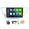 Android Stereo for Hyundai Verna Accent 2017-2018 Silver - 9" IPS Touch Screen Built-in Car-Play Android Auto/GPS Navigation/5G WiFi/FM/SWC/AHD Camera view 1