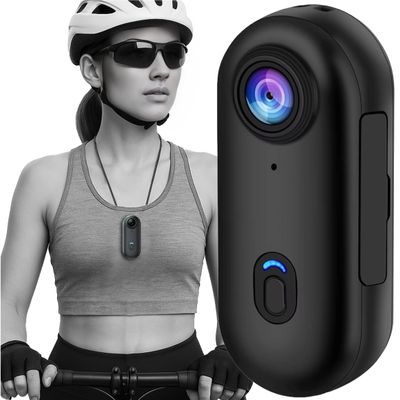 HUIQIHK 1080P FHD Mini POV Body Camera with Magnetic Lanyard, MP4 Recording, Wi-Fi App Viewing, USB Rechargeable Compact Portable Camcorder Mount Anywhere for Cycling, Hiking, Work
