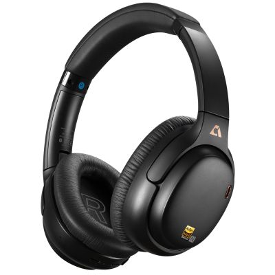 1Mii AI E700 Hybrid Active Noise Cancelling Headphones, Bluetooth Over Ear, Wireless Hi-Res Audio with LDAC & aptX Low Latency for Airplane Travel & Home TV, AI Translation & Custom EQ via APP, Black