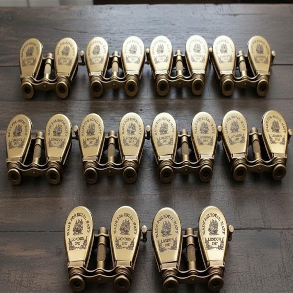 Set of 10 London 1917 Design | Handcrafted Antique Vintage Brass Opera Glasses