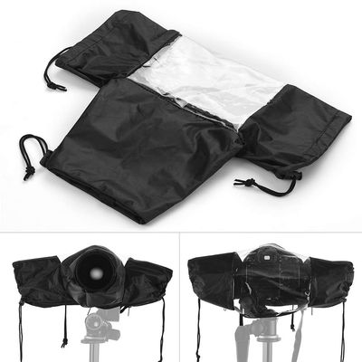 Akozon Camera Rain Cover Sleeve Protector Raincoat for DSLR Cameras Black Photography Outdoor