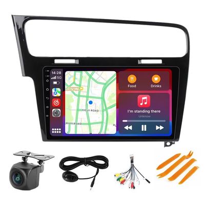 Stereo Radio for VW Golf 7 MK7 2013-2018 Black - Biorunn Wireless Car-Play Android Auto GPS Navigation - (4GB+64GB) Head Unit 10.1 Inch Blue-Tooth 5GWiFi Update Kit RDS FM DSP Camera