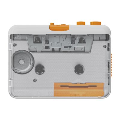 Cassette Tape Player Recorder Portable USB Cassette to MP3 Converter with Headphone White