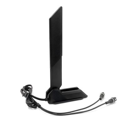 HSSDTECH Tri Band Interface WiFi 7 Gaming Motherboard Antenna for Gigabyte X870E AORUS Master WiFi 7 Antenna WiFi7 Tri-Band Gaming Card 12dBi Bluetooth 5.4,Magnetic Base (Black)