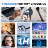 AI Smart Glasses with Camera, 8MP HD Camera Glasses for Men,Women, AI Recording Glasses with Voice Assistant,Open-Ear Audio,Real-Time Translation,Video Recording Sunglasses for Life & Work Vlog(White) view 2