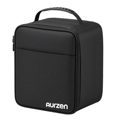 Aurzen Projector Carrying Case, Portable Projector Bag with Adjustable Fastener Dividers & Securing Strap, Compatible with D1R Cube / D1R / D1 / Boom mini/Boom air / D1 air Projectors