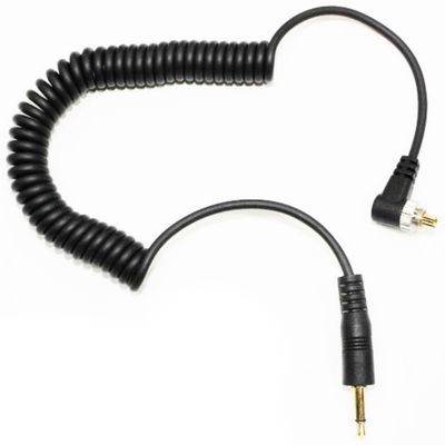 ECVGHD Efficient PC to 3.5mm Male Flash Sync Cord Spring Coiled Connection Cable Wire