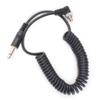 ECVGHD Efficient PC to 3.5mm Male Flash Sync Cord Spring Coiled Connection Cable Wire view 2