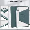 360 Rotating Stand Case Suitable for Lenovo Xiaoxin Pad Pro 12.7inch TB-371FC 2025 Transparent Back Cover with Pen Slot(Gray) view 3