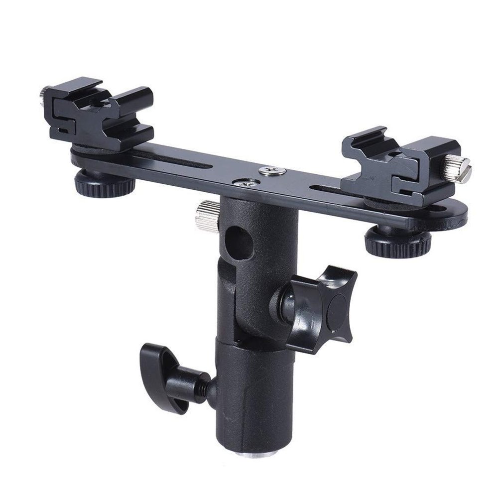 ECVGHD Hot Shoe Mount Adapter Dual Screws Bracket Stand Holder for DSLR Camera