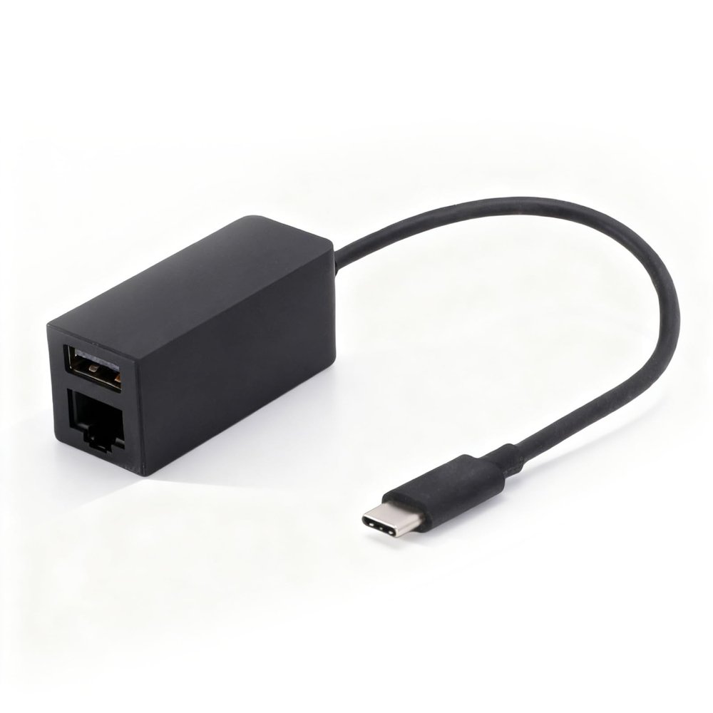 EBTOOLS USB C to Ethernet Adapter, USB C to RJ45 and USB 3.0 Network Adapter, 5Gbps Data Transfer, Plug and Play for Laptop Pro Air, Pad Pro, XPS