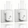 1200M WiFi Extender 6-Antenna Strong Signal, Directional WiFi Antenna Signal Booster and Amplifier, Wireless Repeater Extender with Ethernet Port for PC, Outdoor Coverage, Enhanced Network Range(2pcs) view 1