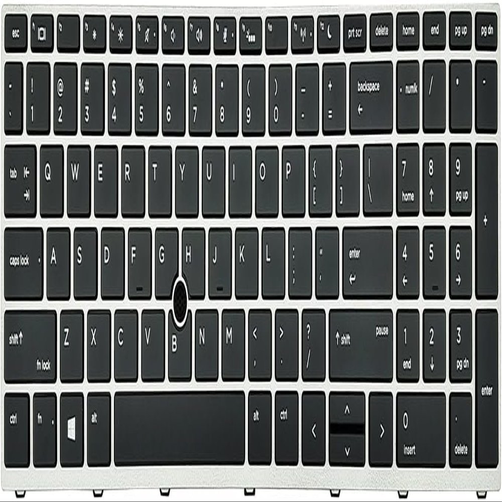100% New 100% New Keyboard Backlit for HP ProBook 650 G4 650 G5, with Frame Pointer US Layout